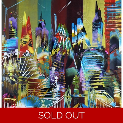 SOLD City of London Abstract Painting 626